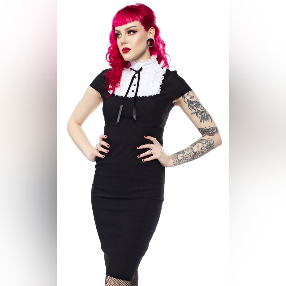 NWOT Rare Killstar Goth Ruffle Holiday Lace Melissandra Midi Dress